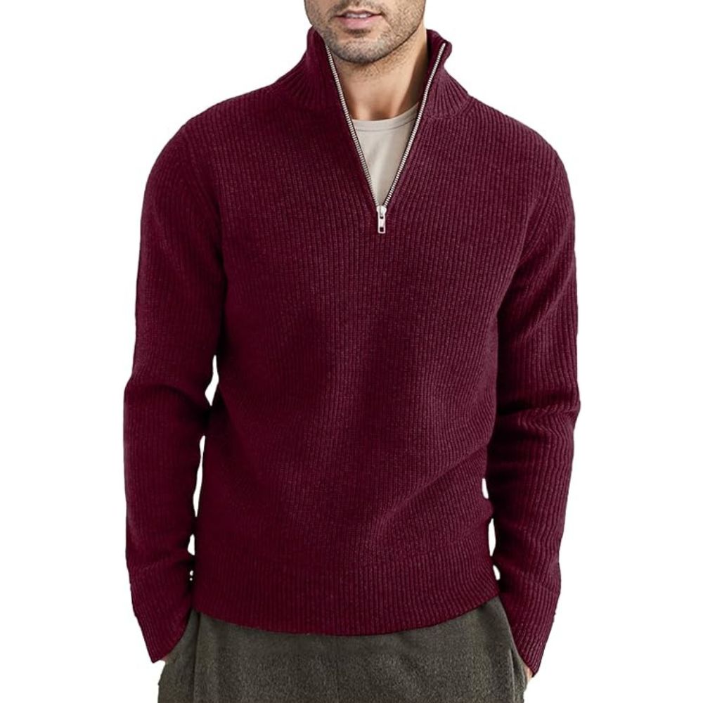 Herren-Pullover mit Reißverschluss von Heinrich Dicker