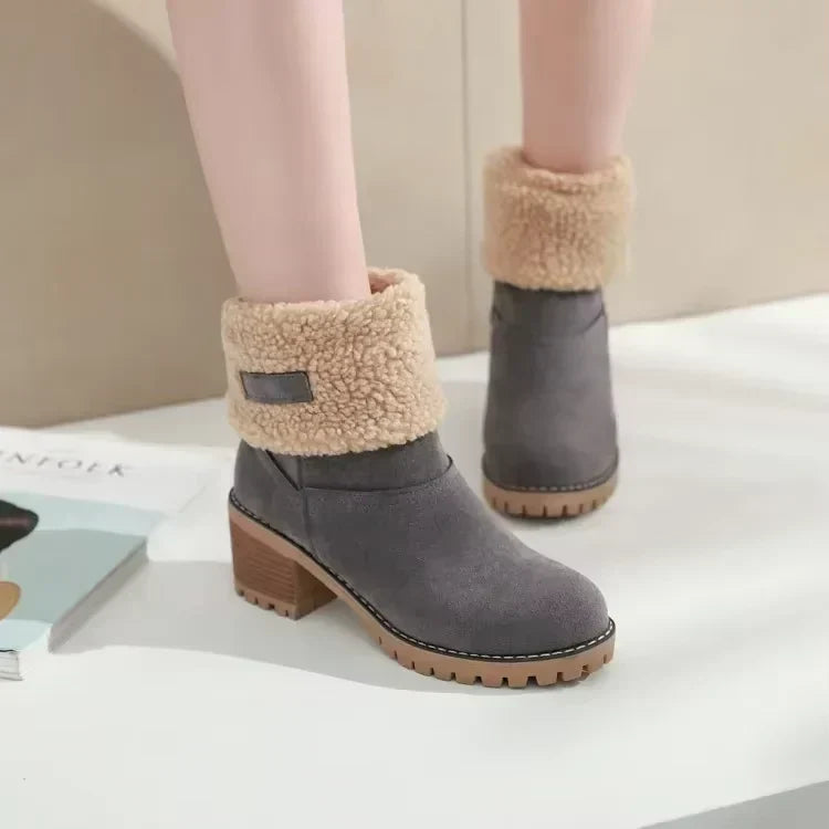 Krohn-e | Elegante und Warme Leder - Schneestiefel