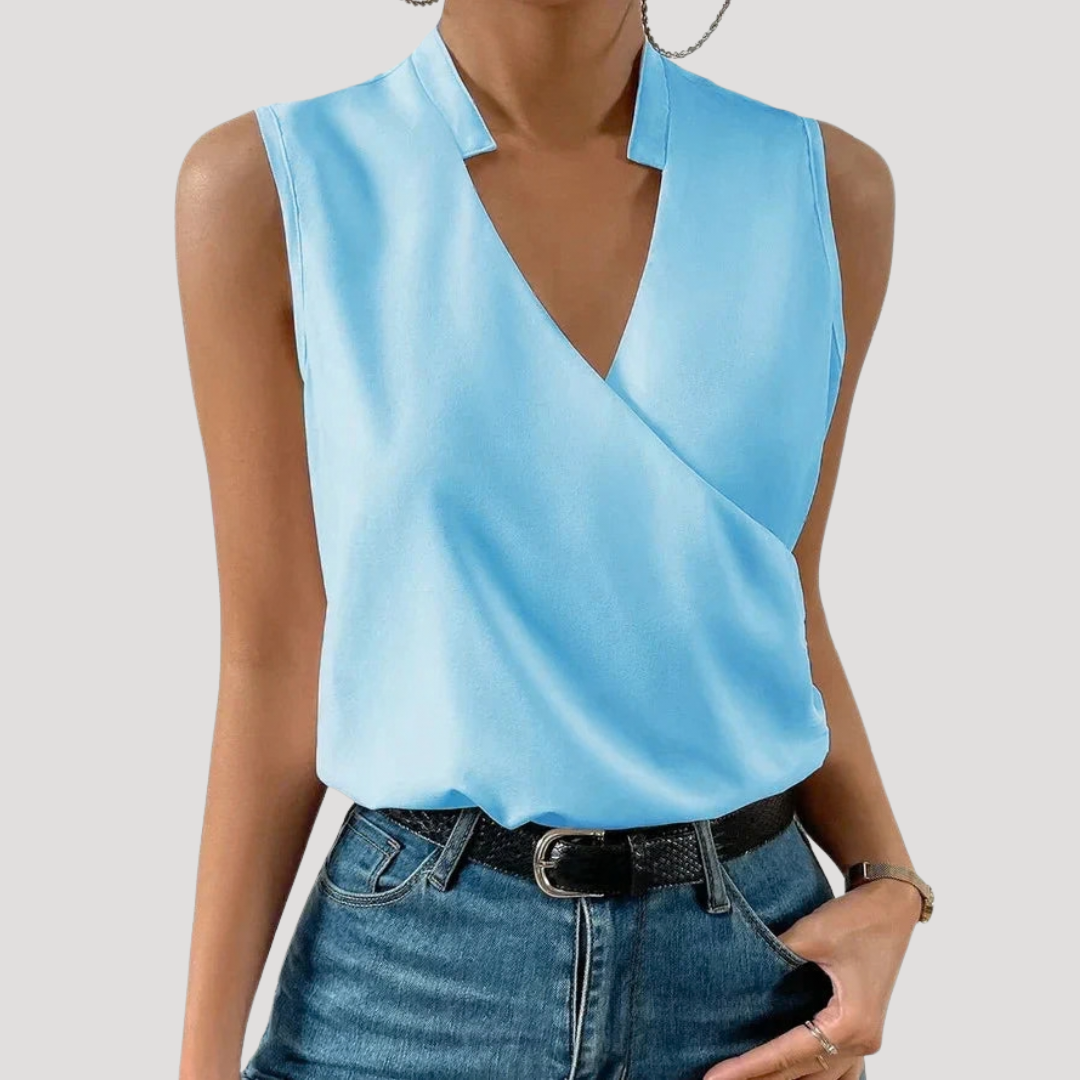 Dorothea | Damen Wickel Ärmellose Bluse