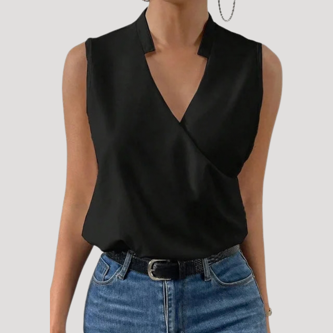 Dorothea | Damen Wickel Ärmellose Bluse