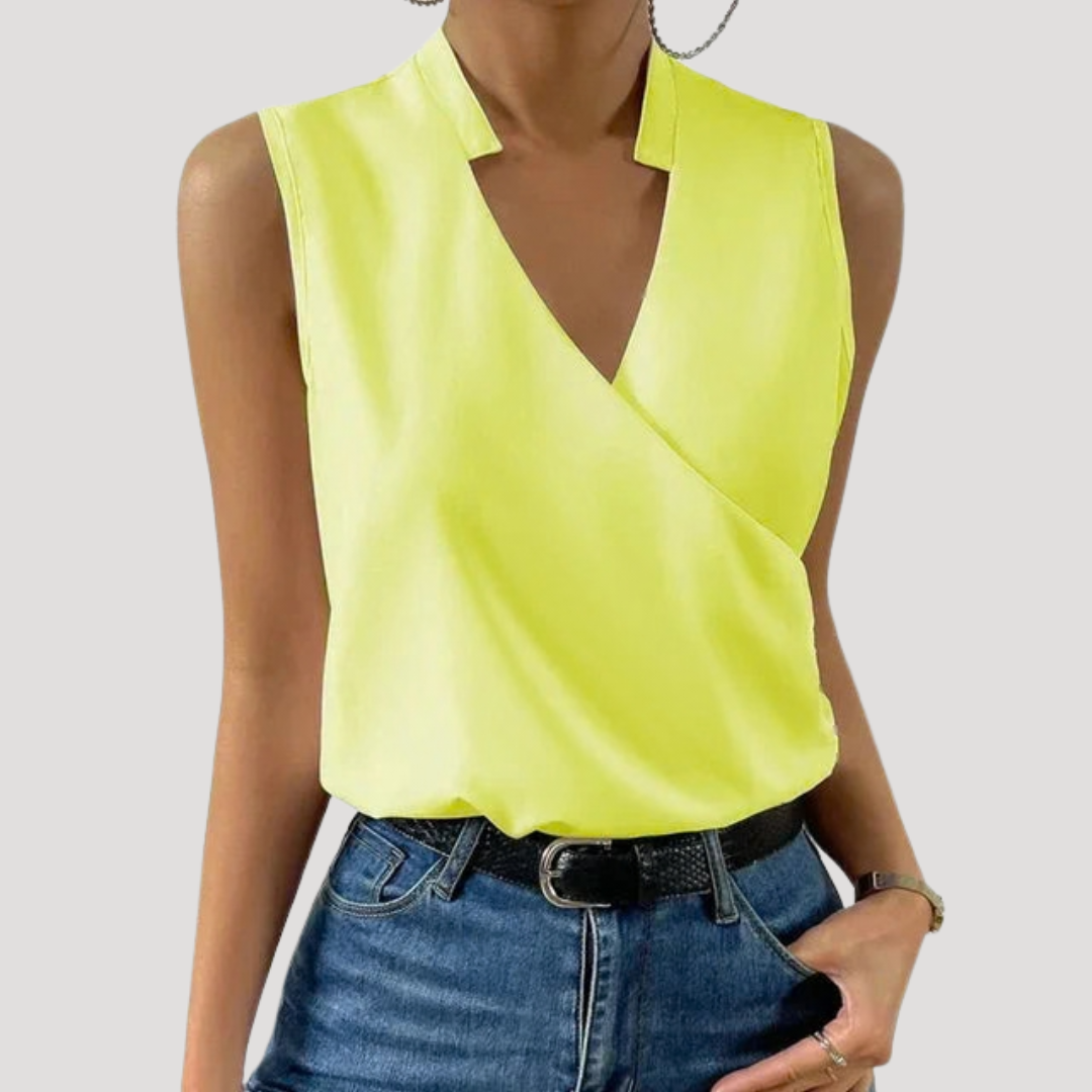 Dorothea | Damen Wickel Ärmellose Bluse