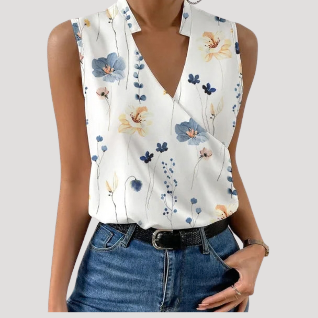 Dorothea | Damen Wickel Ärmellose Bluse