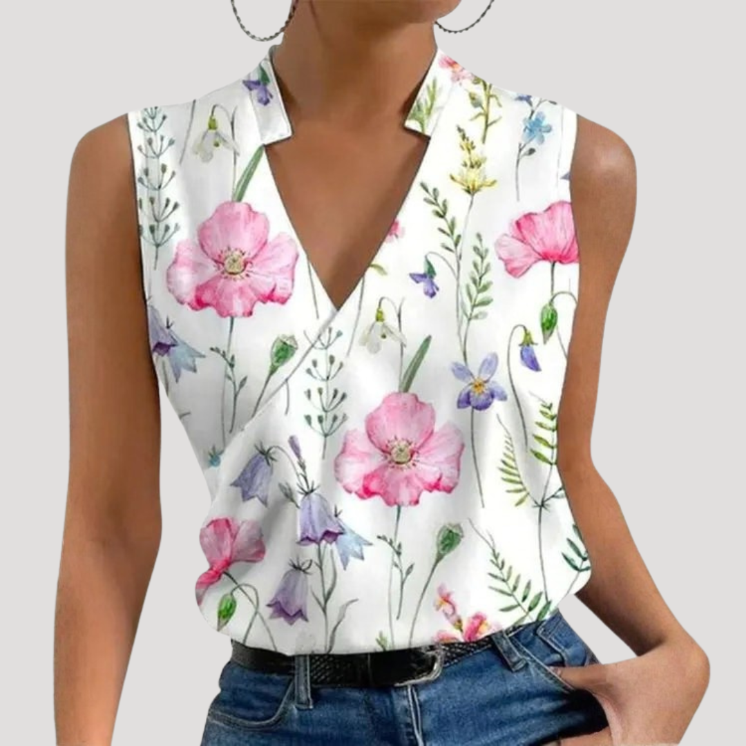 Dorothea | Damen Wickel Ärmellose Bluse