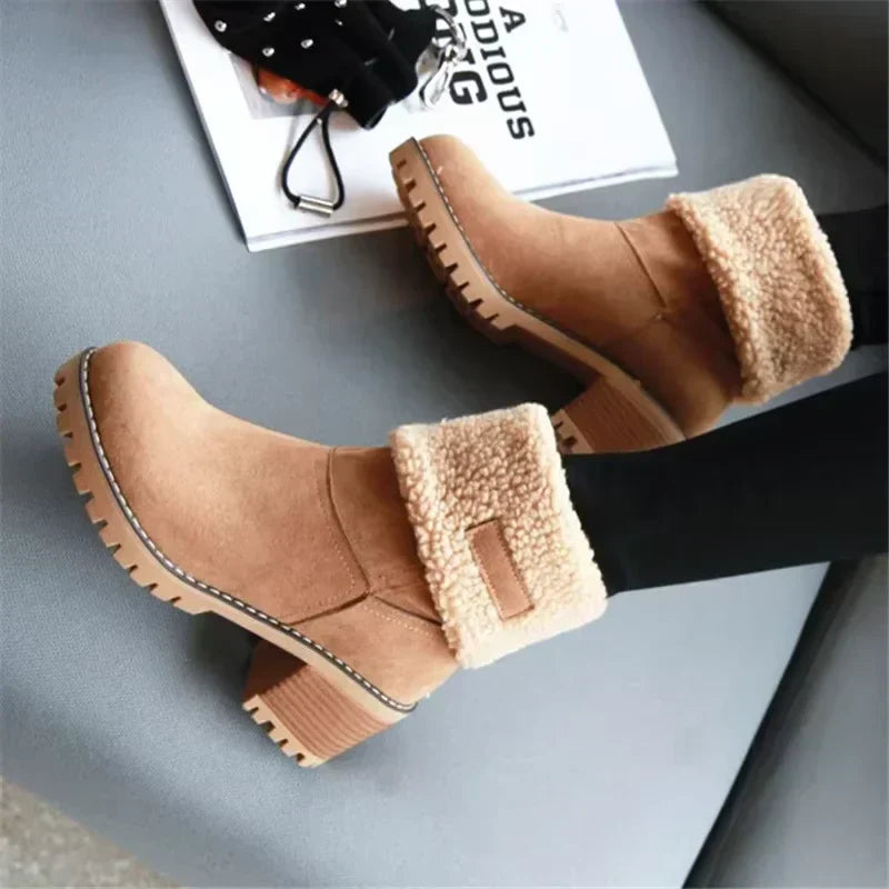 Krohn-e | Elegante und Warme Leder - Schneestiefel