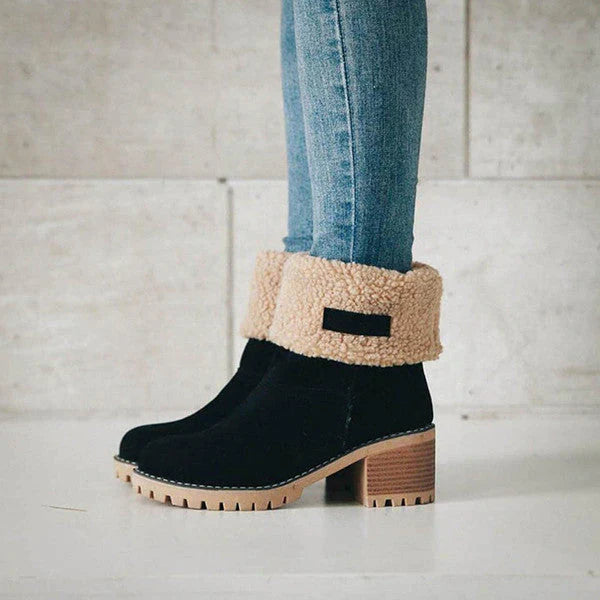 Krohn-e | Elegante und Warme Leder - Schneestiefel