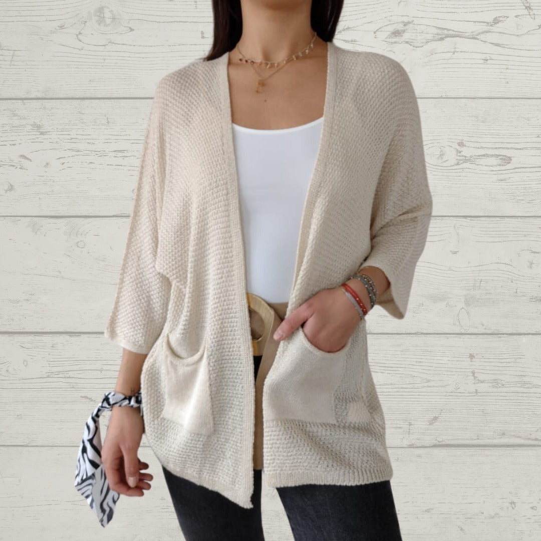 Krohn-e | Lässige Strickjacke mit Stylischen Taschen