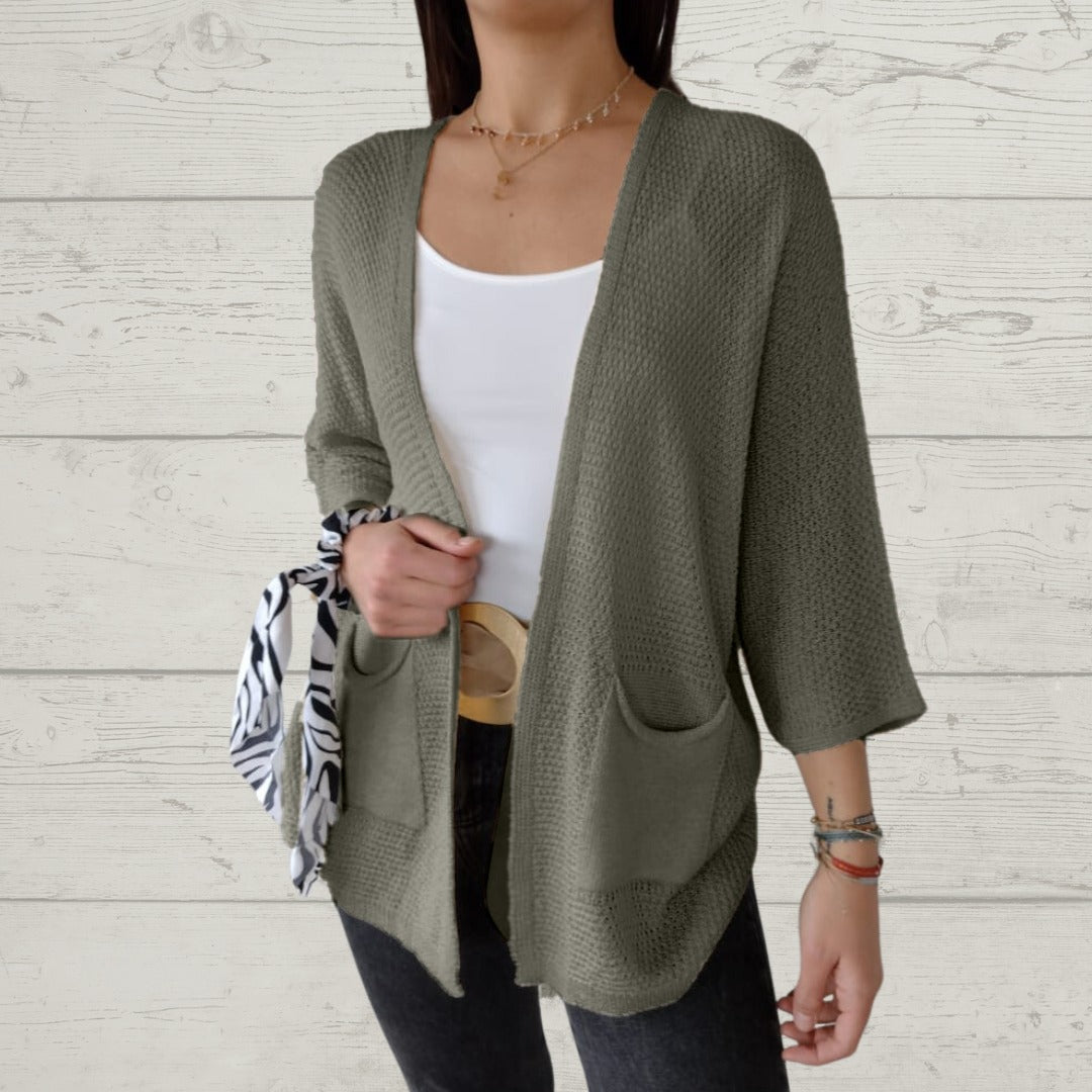 Krohn-e | Lässige Strickjacke mit Stylischen Taschen