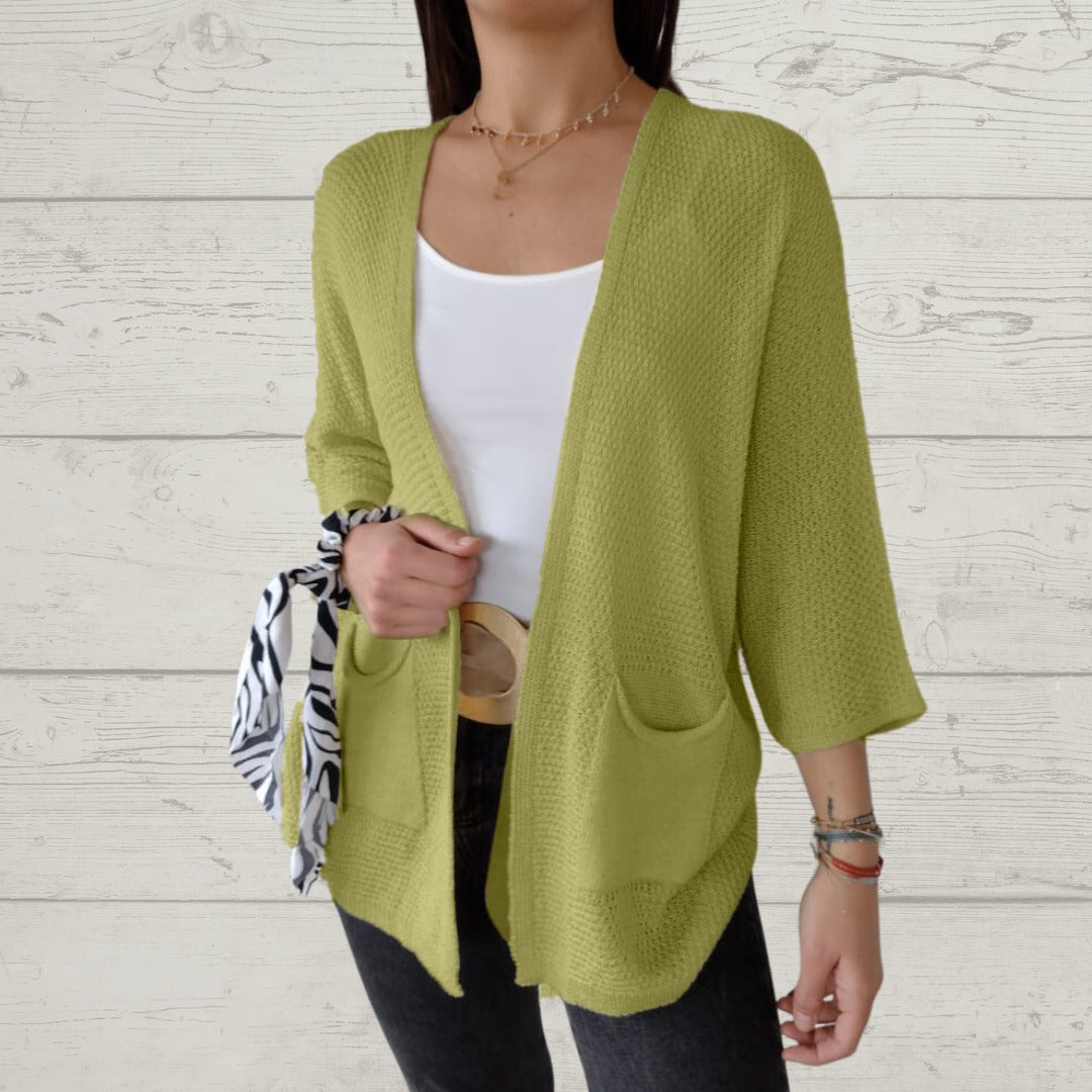 Krohn-e | Lässige Strickjacke mit Stylischen Taschen
