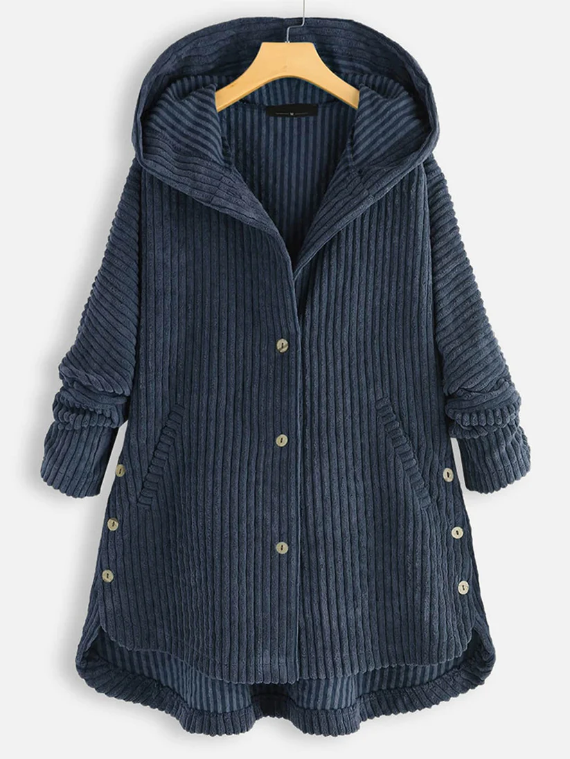 Krohn-e | gerippt Jack - stilvolles Damen Oversized High-Low-Jacke