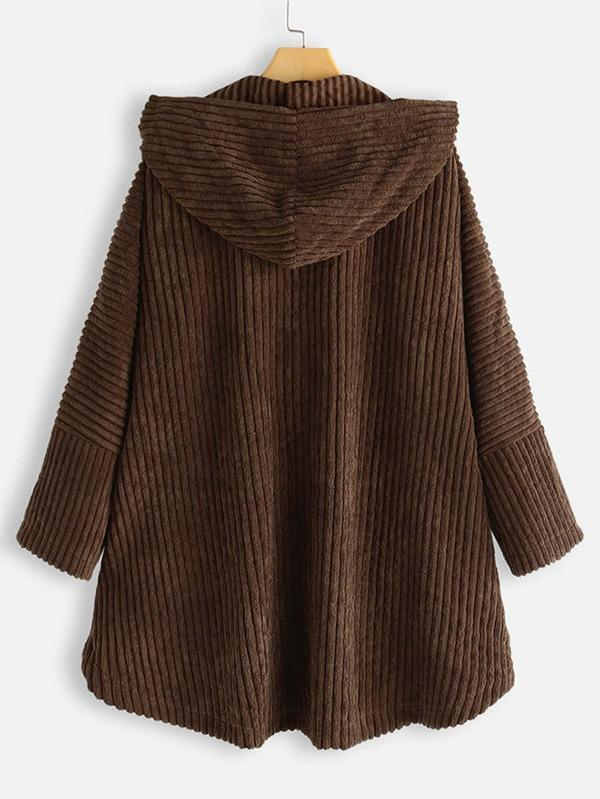 Krohn-e | gerippt Jack - stilvolles Damen Oversized High-Low-Jacke