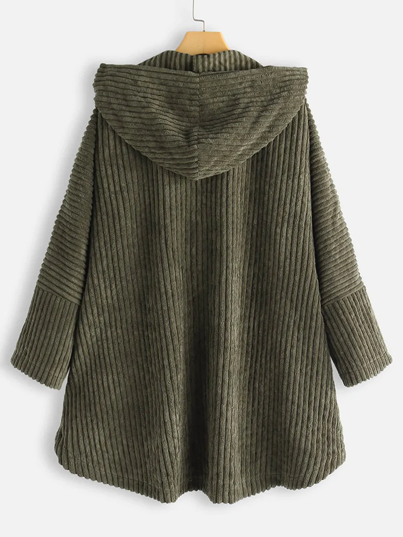 Krohn-e | gerippt Jack - stilvolles Damen Oversized High-Low-Jacke