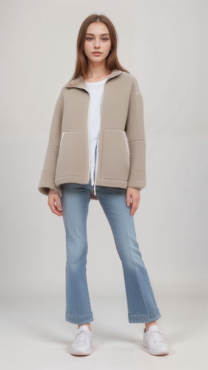 Krohn-e | Teddy Fleece Jacke Polyester Warm, Bequem