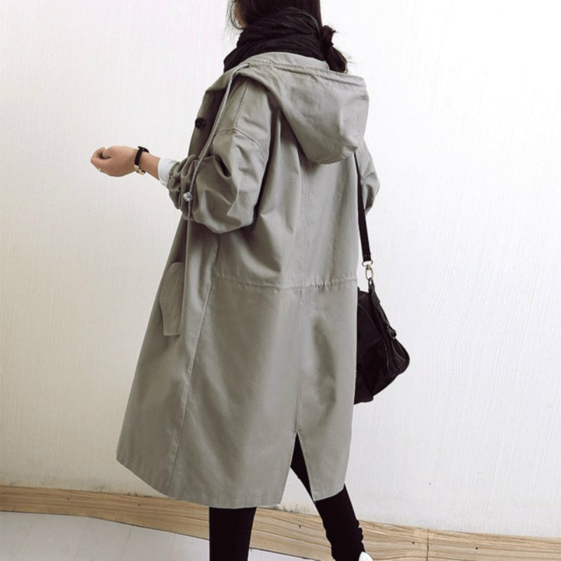 Krohn-e | Trenchcoat - stilvoller langer Damenmantel