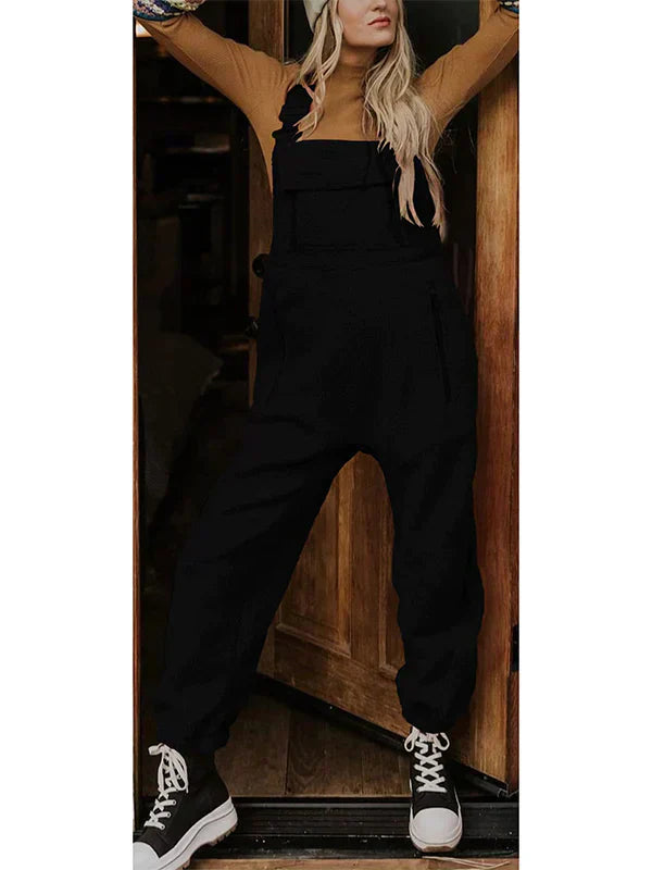 Damen Fleece Thermo-Overall Martha mit Reißverschlusstaschen