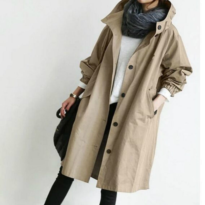 Krohn-e | Trenchcoat - stilvoller langer Damenmantel