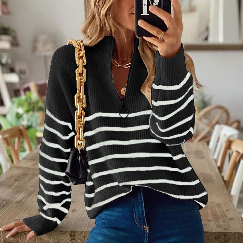 Krohn-e | Sweatshirt Gestreiftes Muster