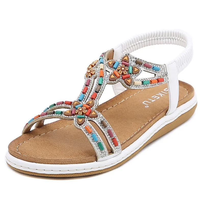 Strass- und Perlensandalen Glizzie mit Glitzer