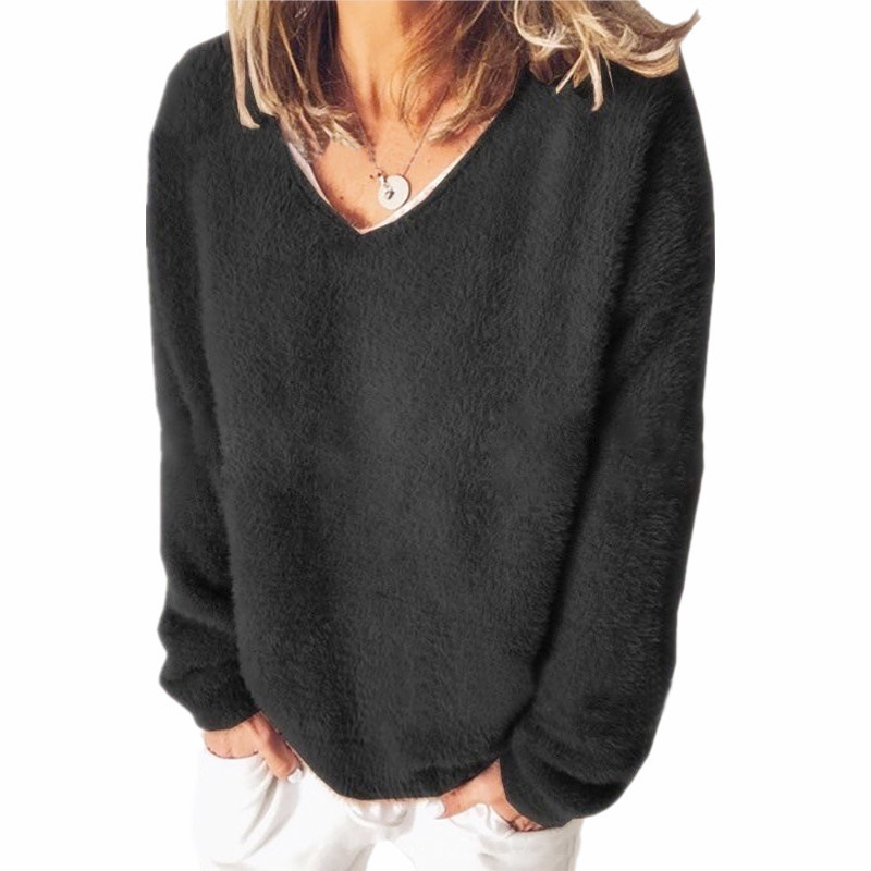 Krohn-e | V-Ausschnitt Sweatshirt Langarm Freizeitstil