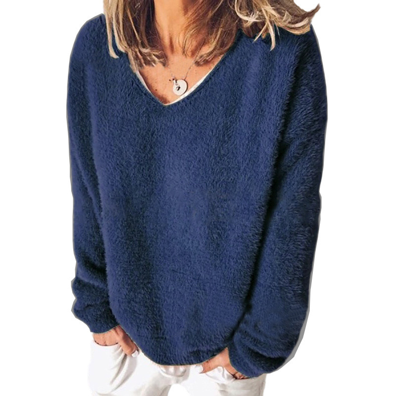 Krohn-e | V-Ausschnitt Sweatshirt Langarm Freizeitstil