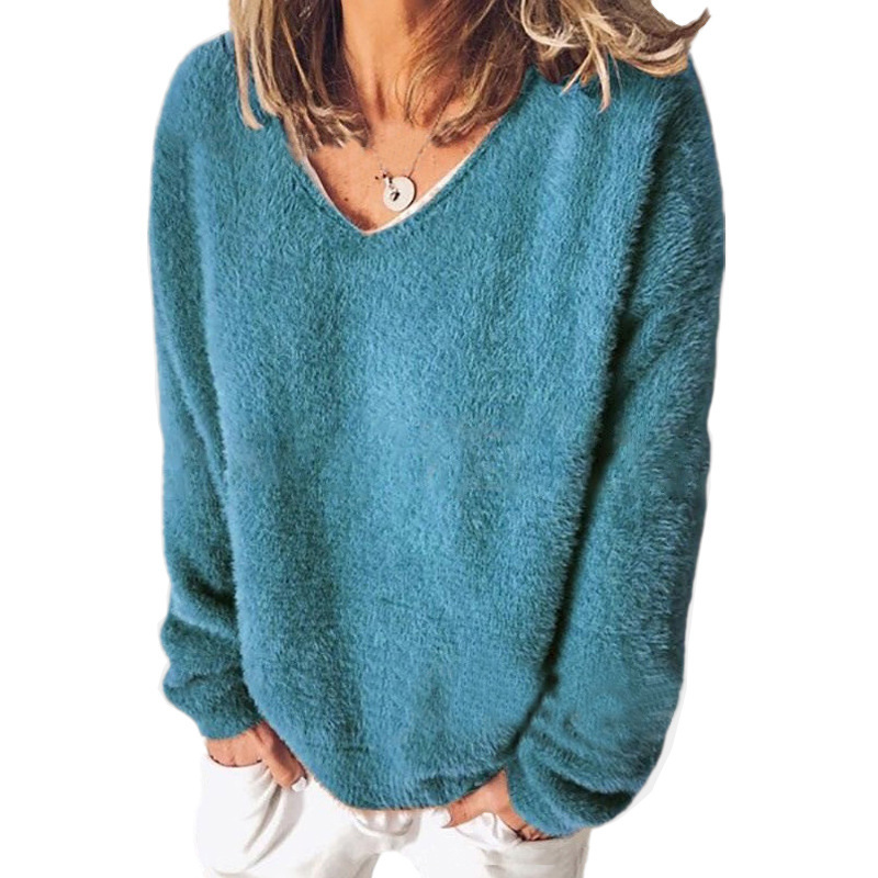 Krohn-e | V-Ausschnitt Sweatshirt Langarm Freizeitstil