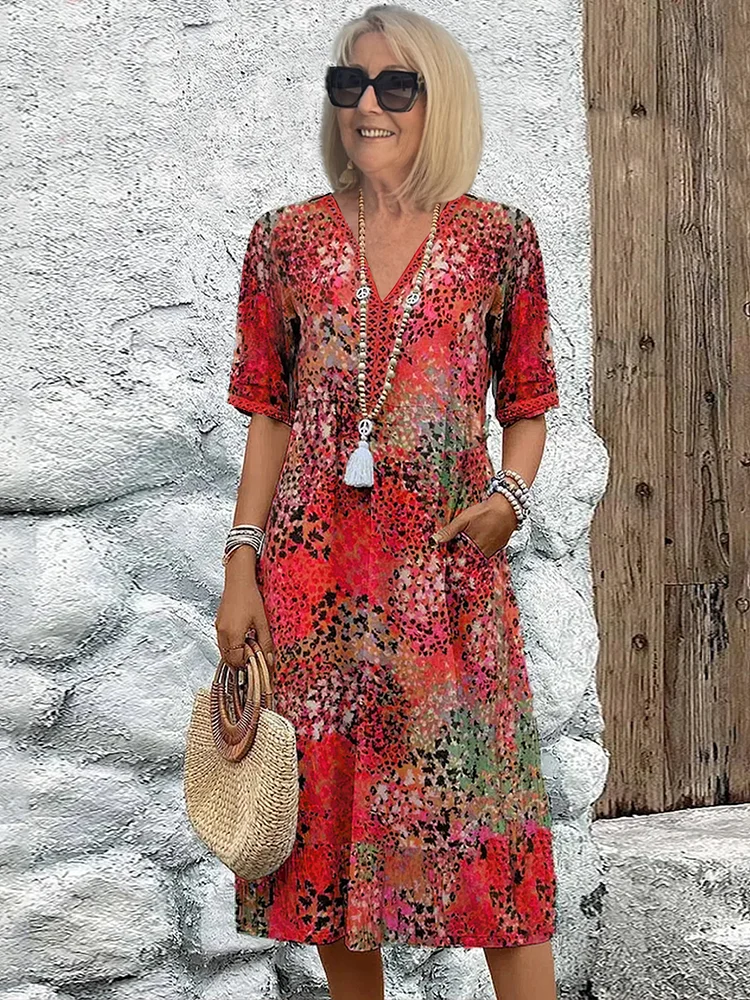 Krohn-e | Vibrant Midi-Kleid