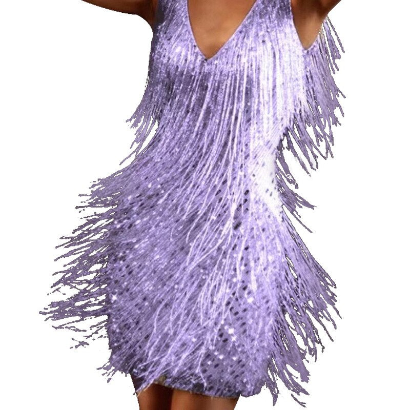 Frauen Partykleid: Funkelndes Quastenkleid von Fudus