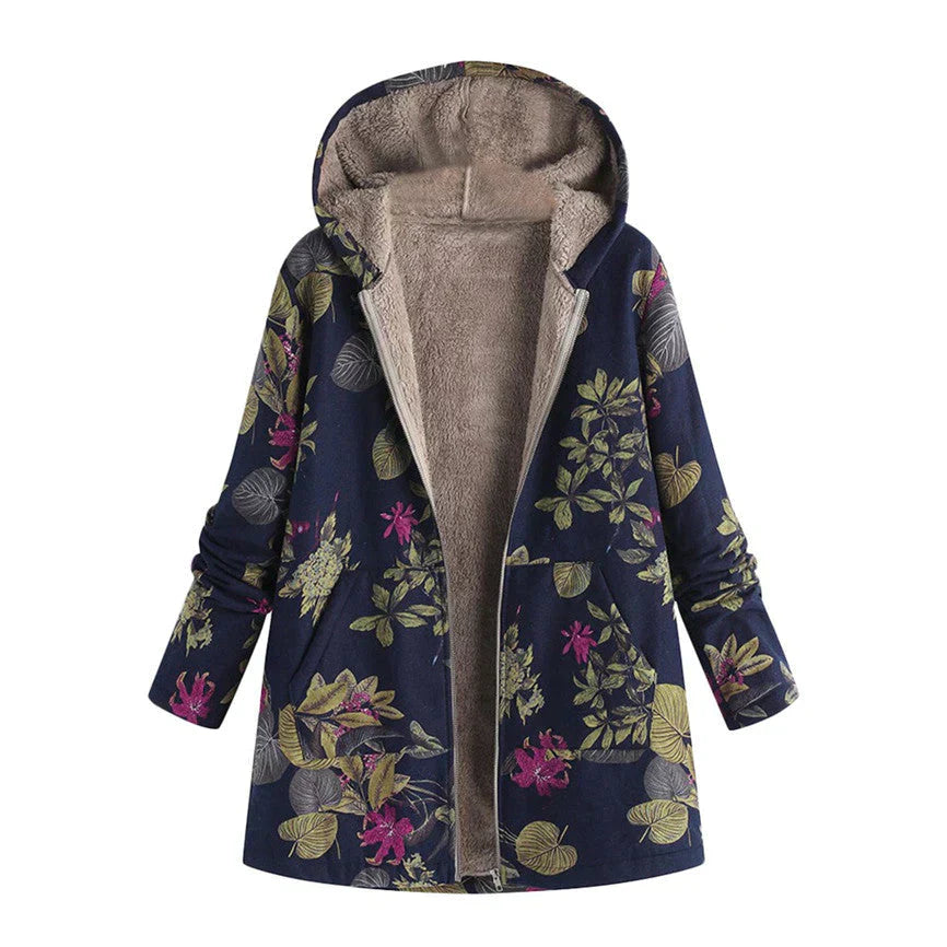 Krohn-e | Damen Frühjahrsjacke mit Kapuze und Fronttaschen