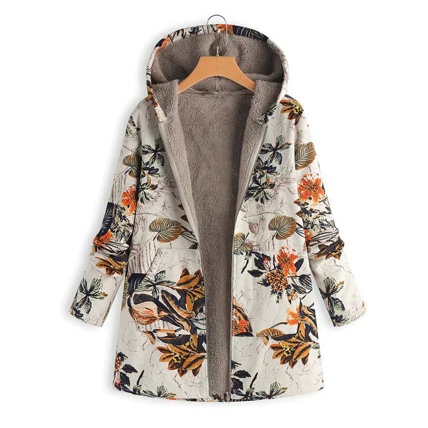 Krohn-e | Damen Frühjahrsjacke mit Kapuze und Fronttaschen