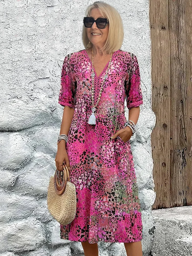 Krohn-e | Vibrant Midi-Kleid