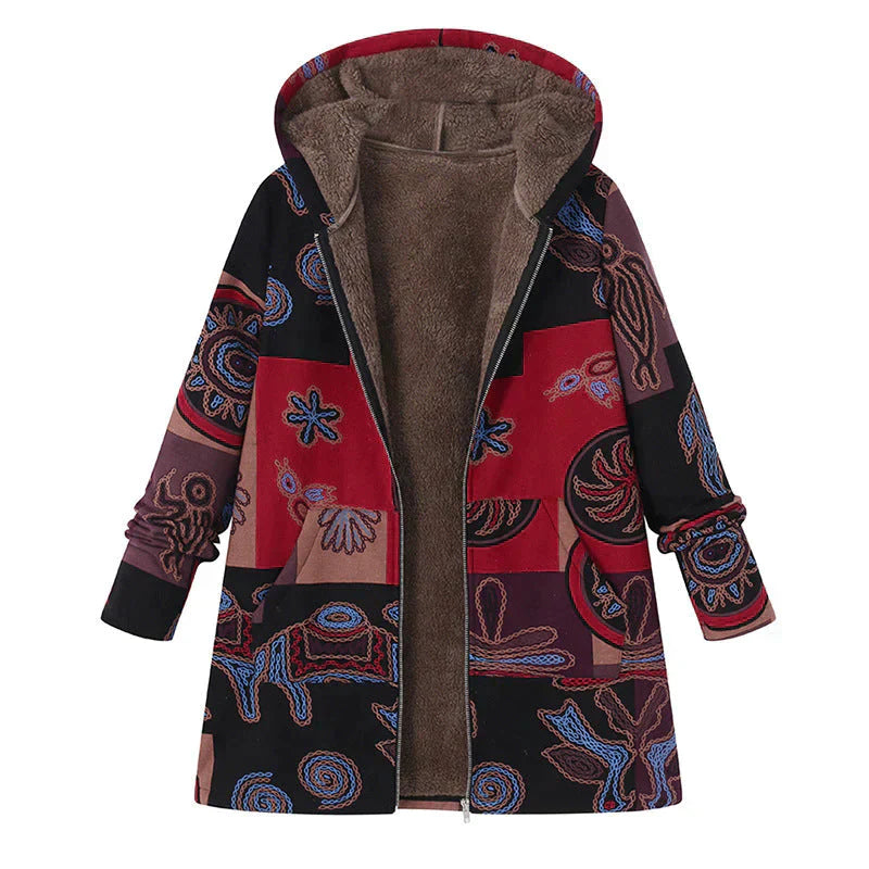 Krohn-e | Damen Frühjahrsjacke mit Kapuze und Fronttaschen