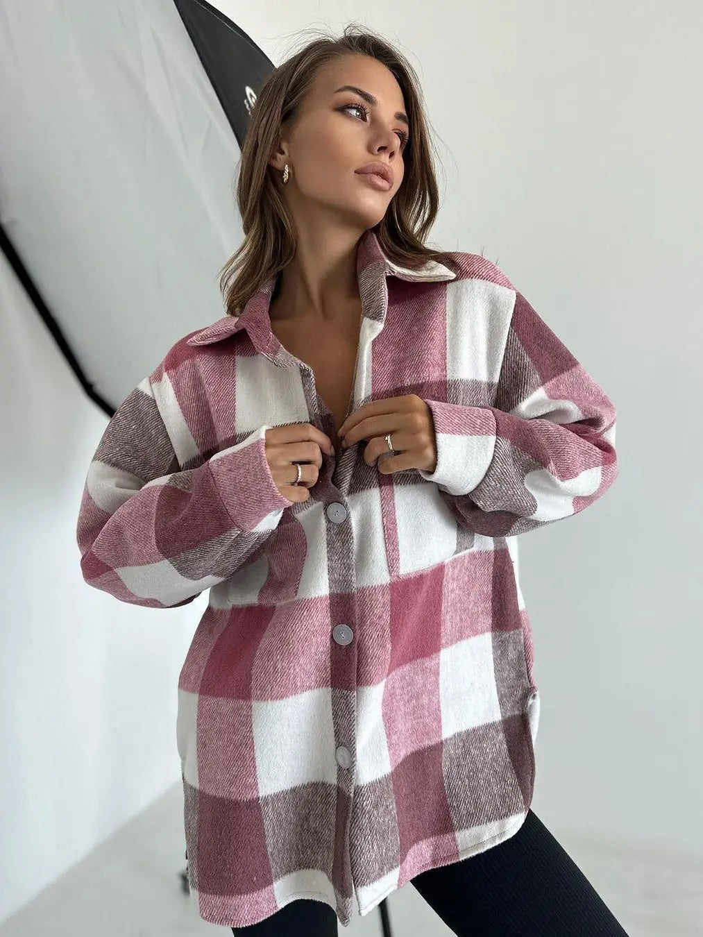 Herbstjacke für Damen von Elisay im Karo-Muster