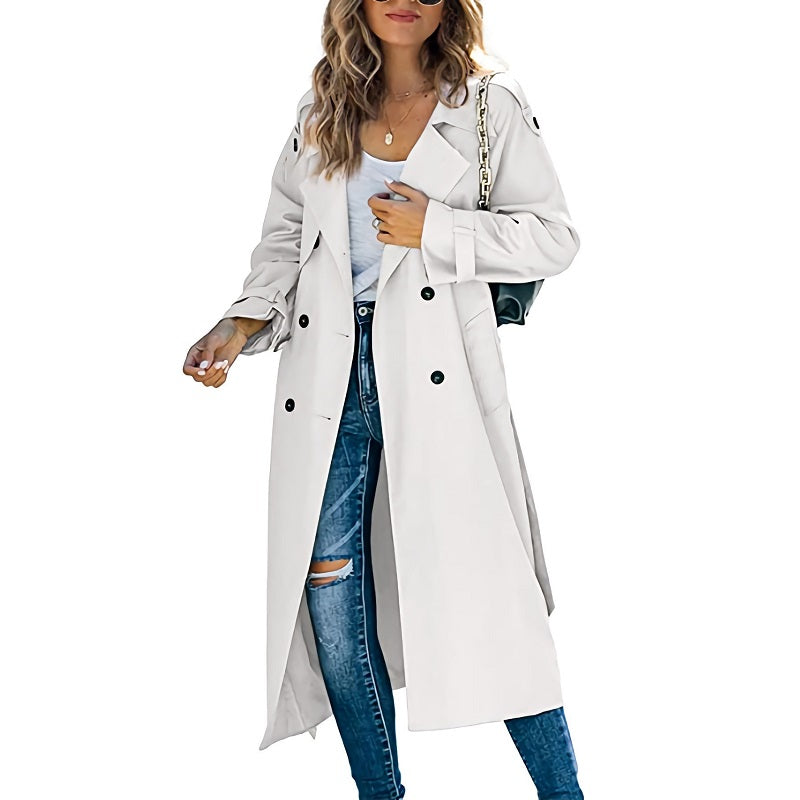 Krohn-e | Langer Trenchcoat Zeitlos & Funktional