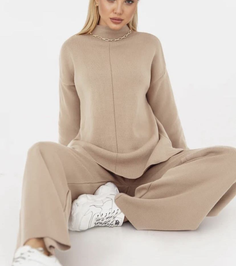 Krohn-e | Übergröße Damen Loungewear Satz mit Weitem Bein
