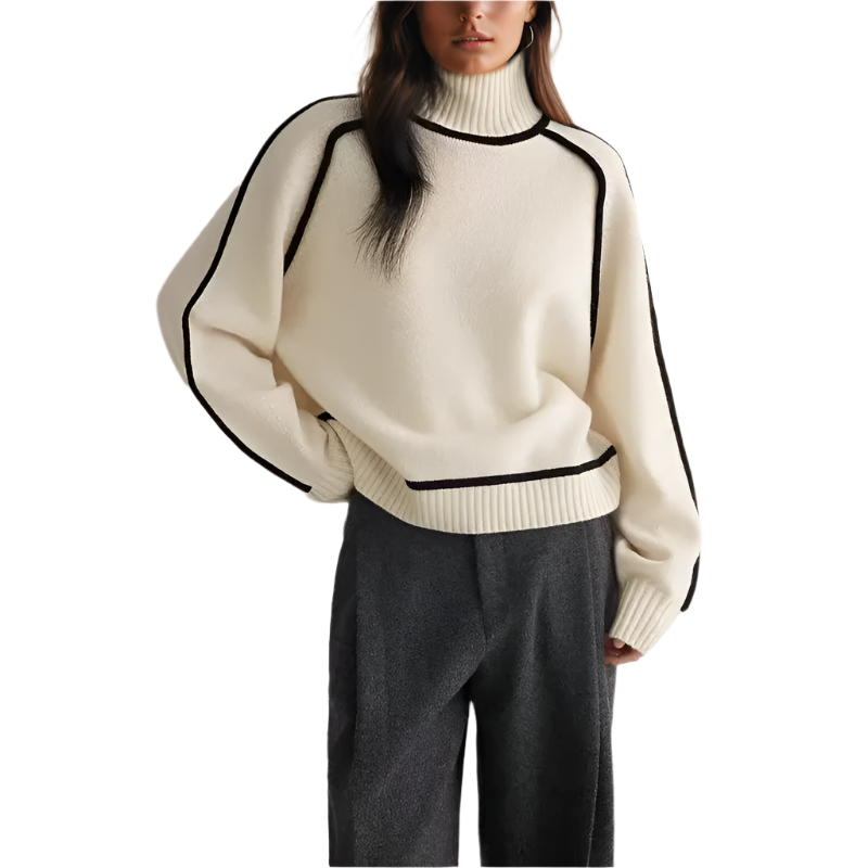 Krohn-e | Luxuriöser Weicher Rollkragenpullover für Damen