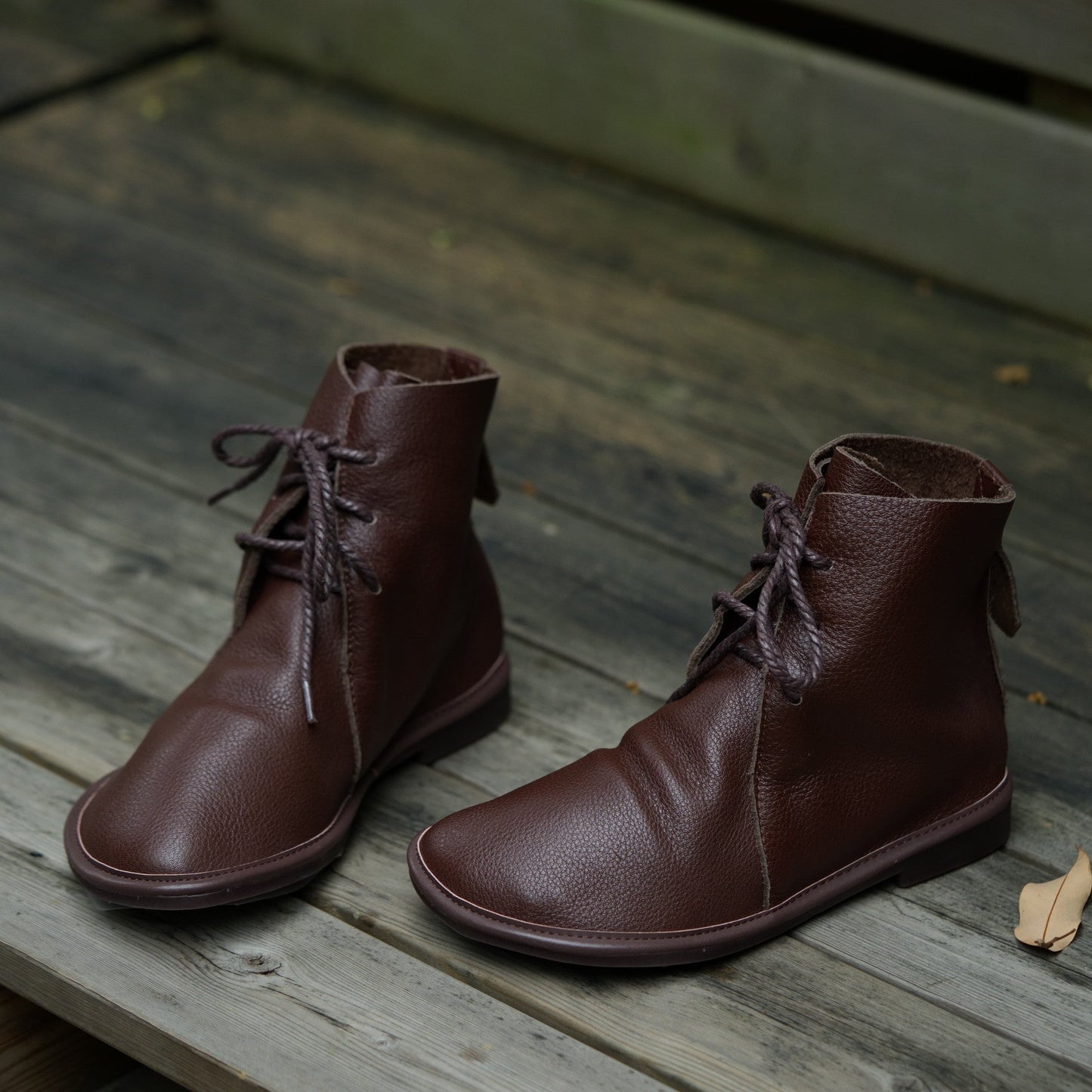 KROHN-E Damen Schnürstiefel Klassisch Komfort Alltagsschuhe