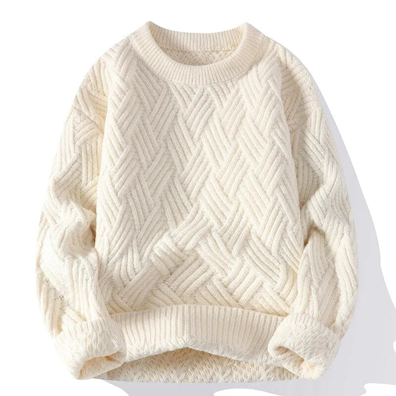 Herren-Strickpullover im klassischen, lockeren Schnitt