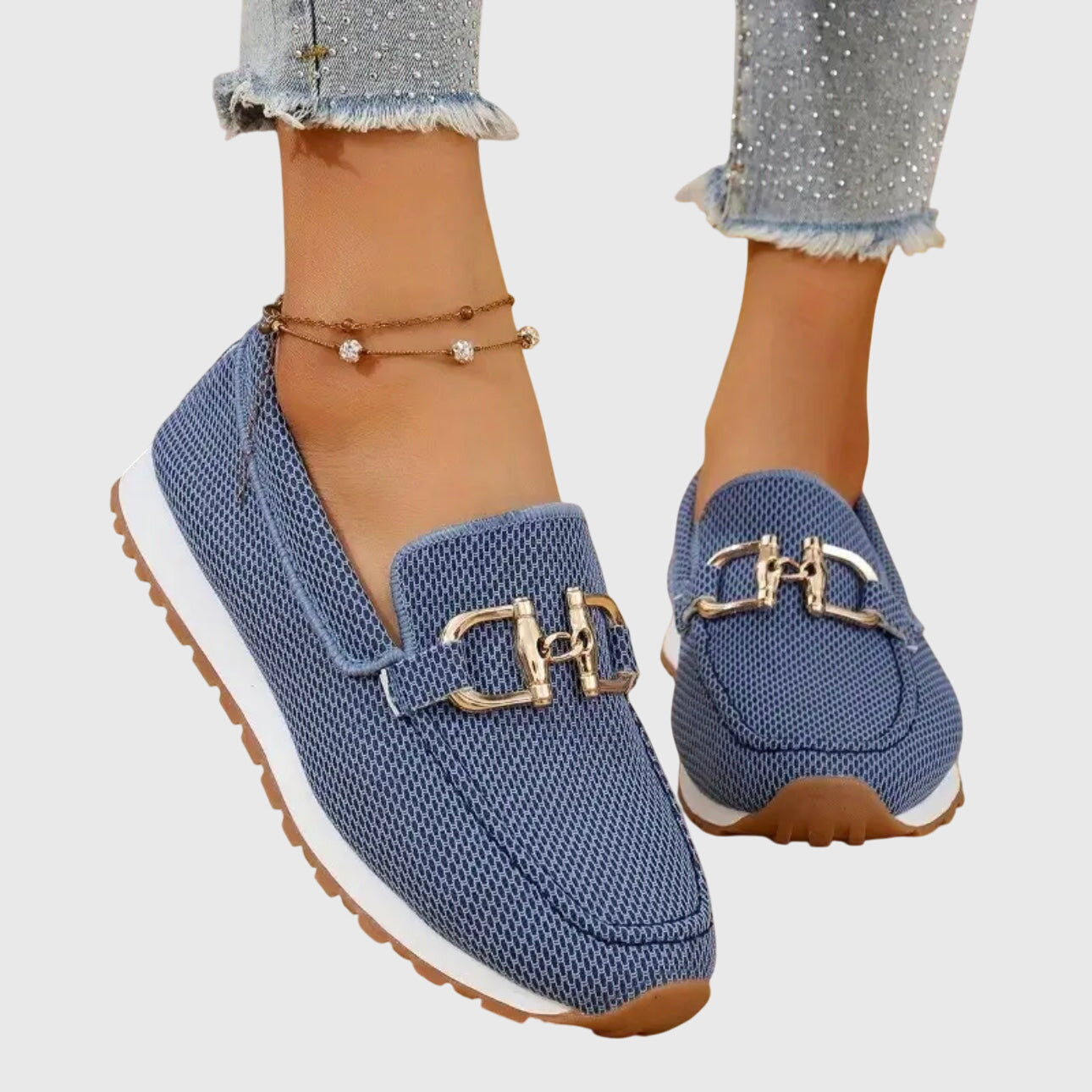 KROHN-E Damen Loafer Slip-On Ergonomisch Gepolstert Bequem