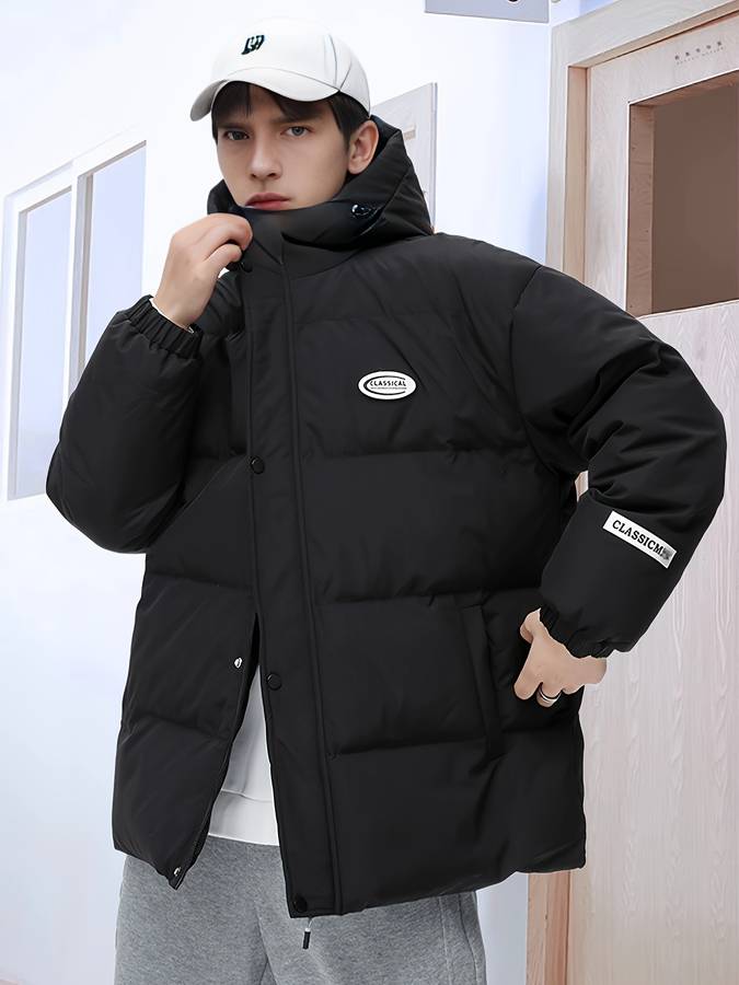 Schwarze Jacke mit Steppung