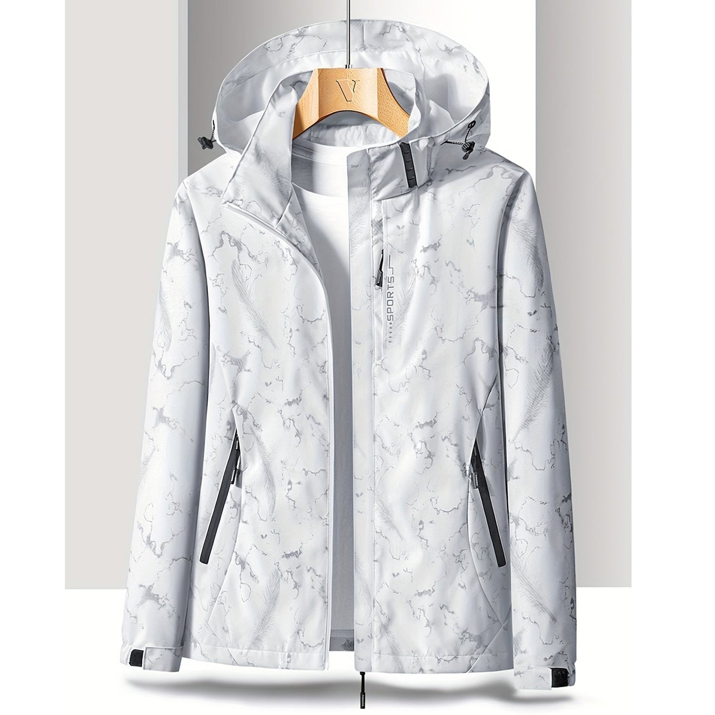 Krohn-e | Damen Sportjacke mit Kapuze, Winddicht und Wasserdicht