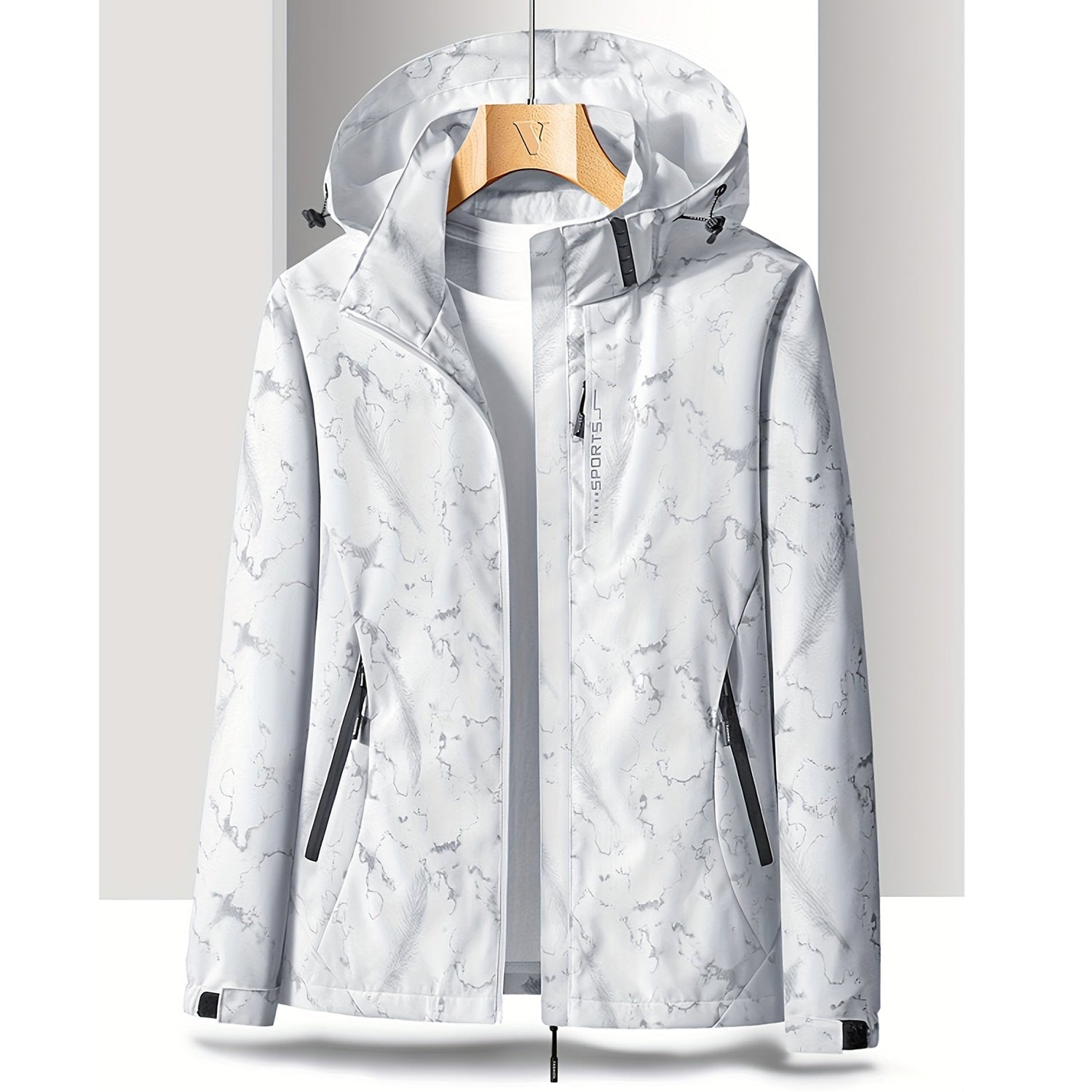 Krohn-e | Damen Sportjacke mit Kapuze, Winddicht und Wasserdicht