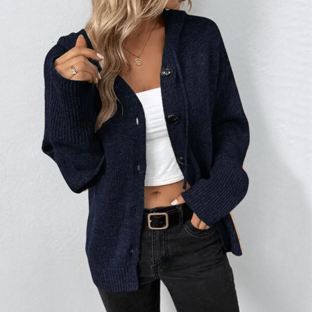 Krohn-e | Strick-Cardigan mit Knopfleiste für Damen