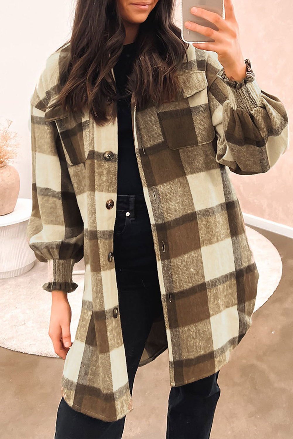 Krohn-e | Karohemdjacke Baumwolle und Polyester Perfekt Zum Layering