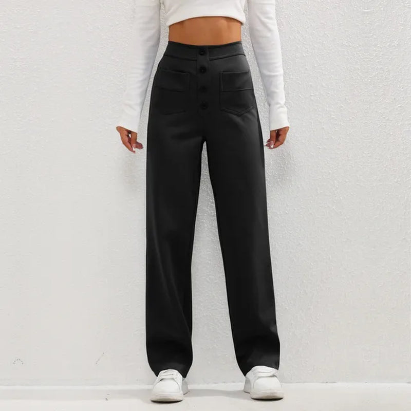 Paulina Hochtaillierte Elastische Hose von Bonafita