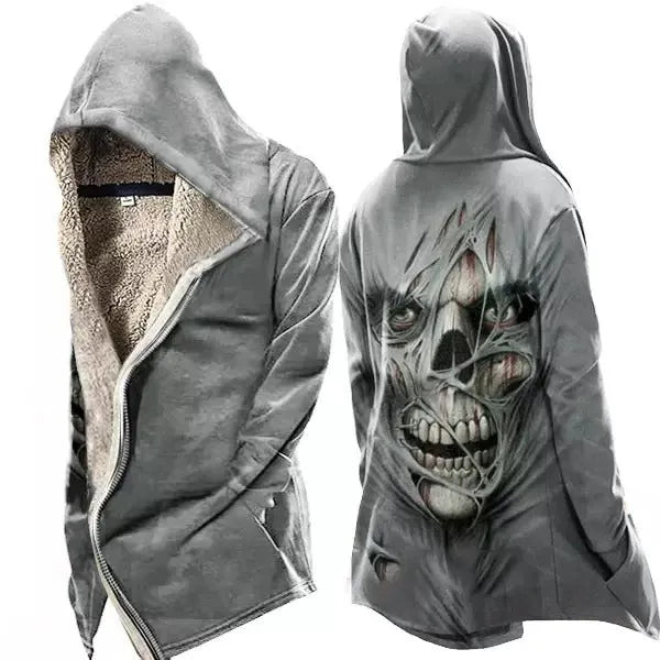 Ponara Fleecejacke mit Vintage-Schädel