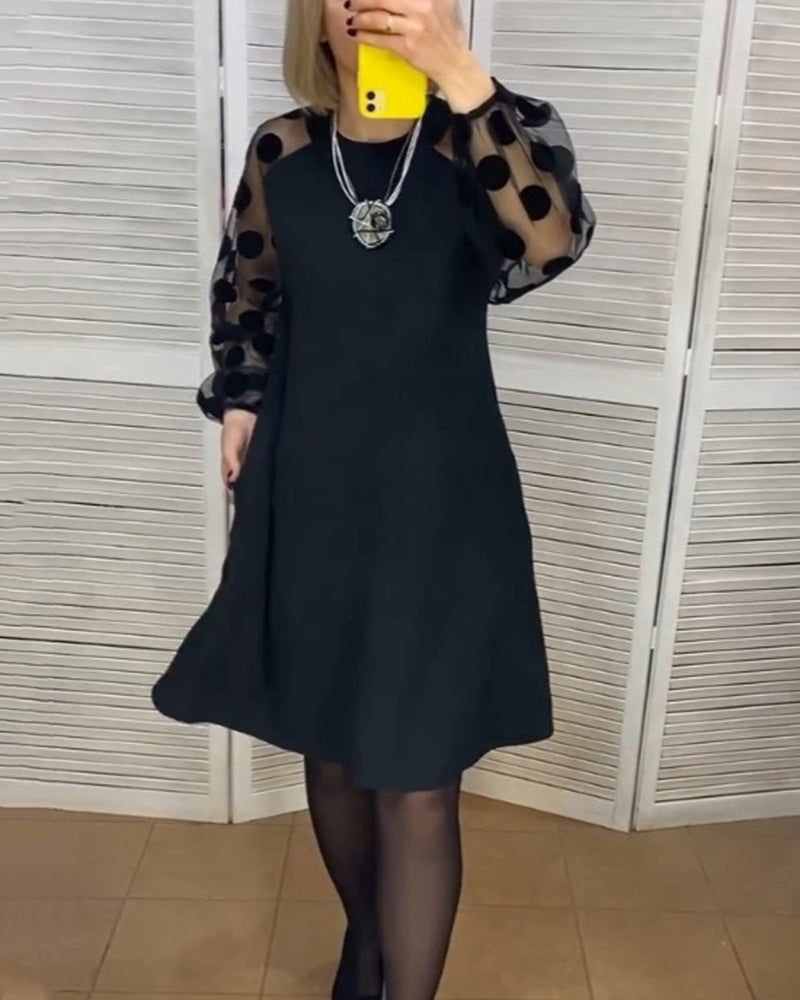 Elegante Punkte-A-Linien Kleid - Elena