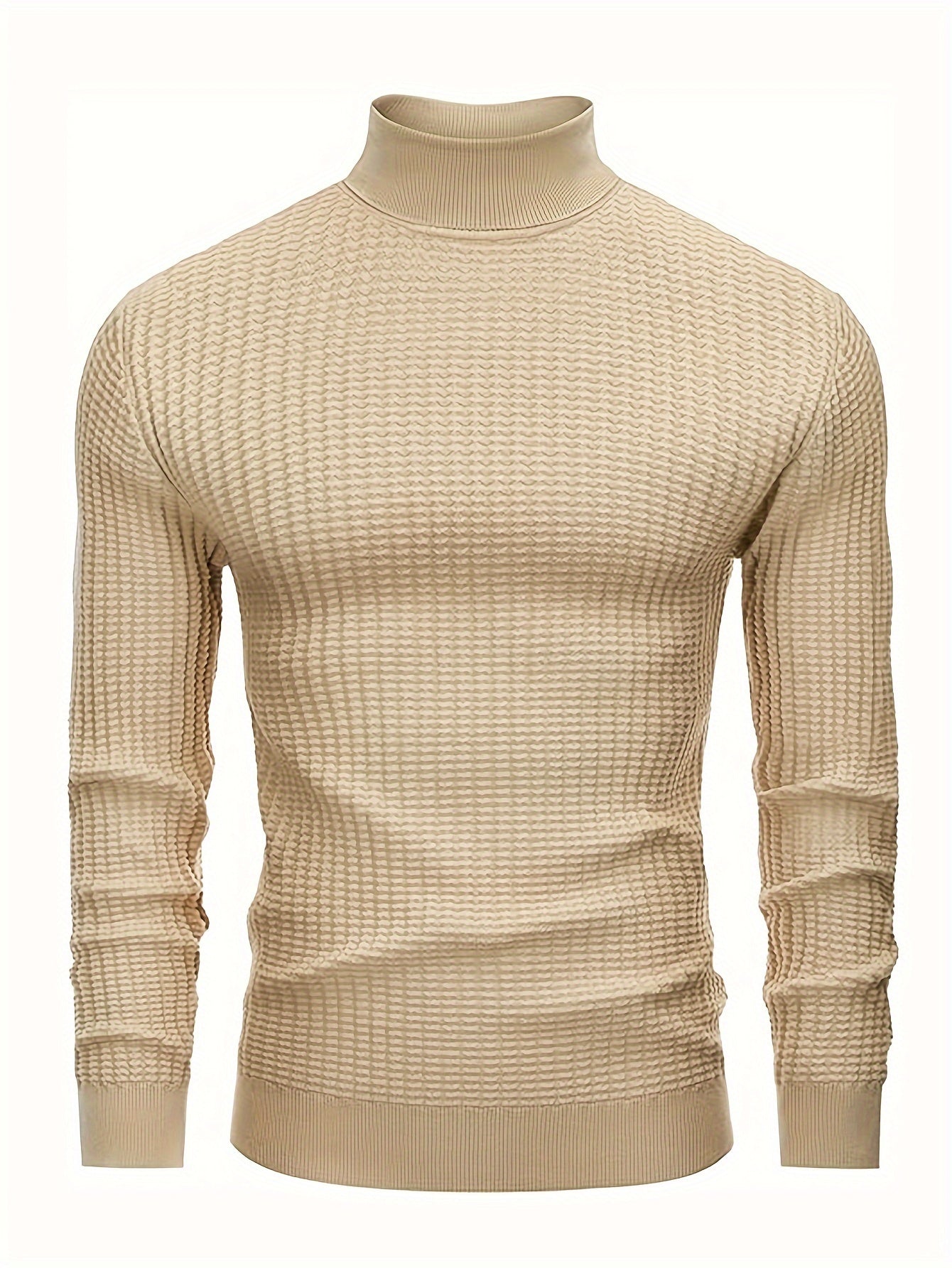 Krohn-e | Rollkragenpullover Waffelstrick Polyester-mix