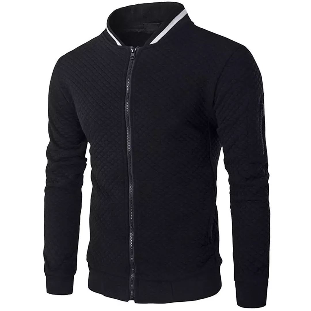 Krohn-e | Jacquard Zip-Bomberjacke