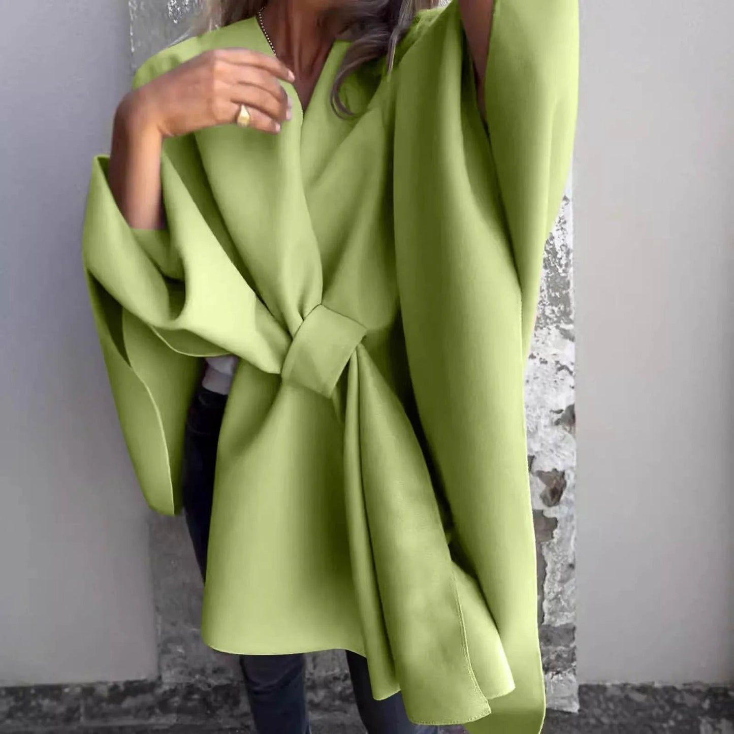 Krohn-e | Strick-Longcardigan mit Fledermausärmeln