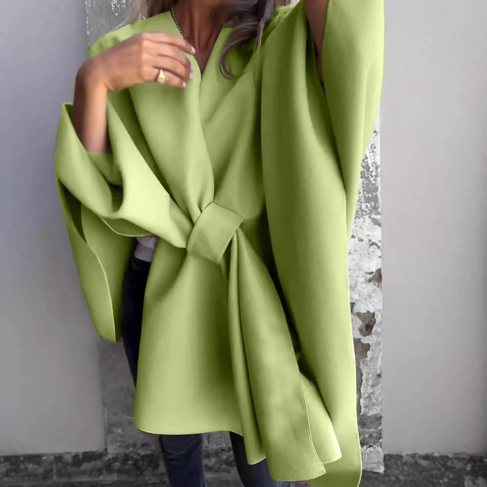 Krohn-e | Strick-Longcardigan mit Fledermausärmeln
