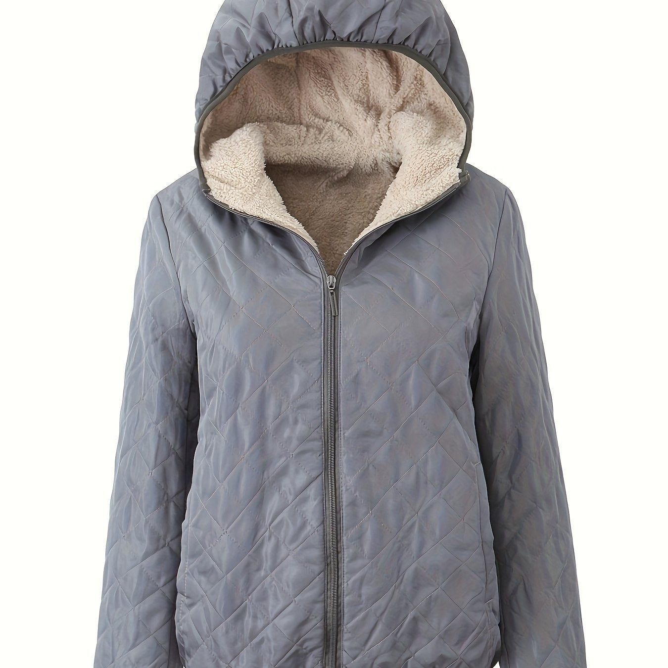 Krohn-e | Steppjacke mit Kapuze und Reißverschluss